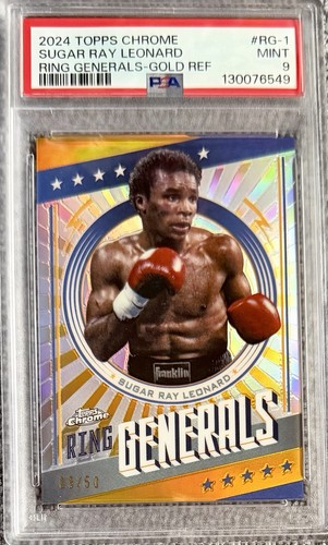 Sugar Ray Leonard [Gold Refractor] #RG-1 2024 Topps Chrome Ring Generals card