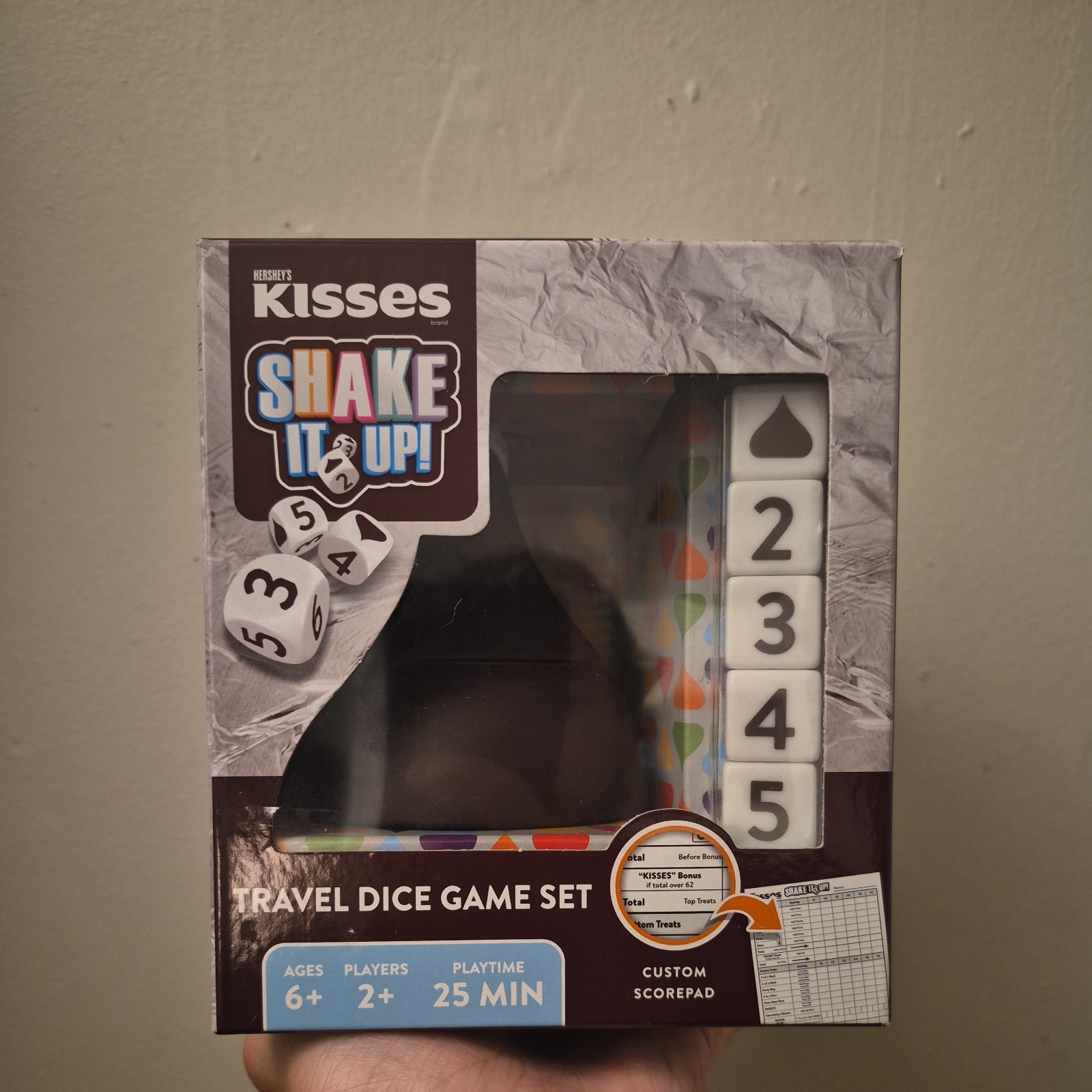 MasterPieces Hershey's Kisses Officially Licensed Shake It Up! Dice Game New Box