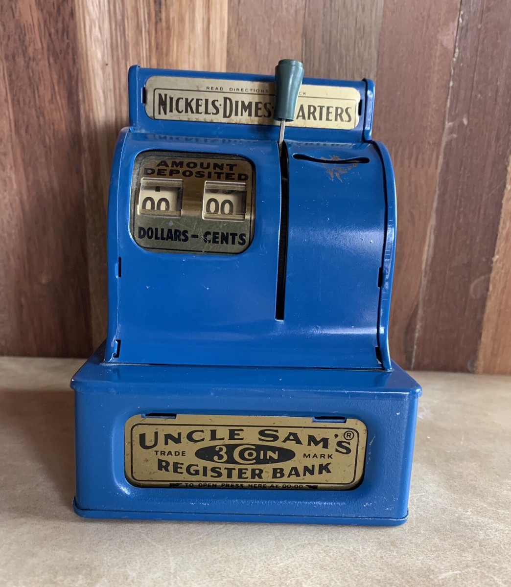 Antique Cast Cash Register Coin Bank (TRE) Antique Cast Cash Register Coin Bank (TRE)