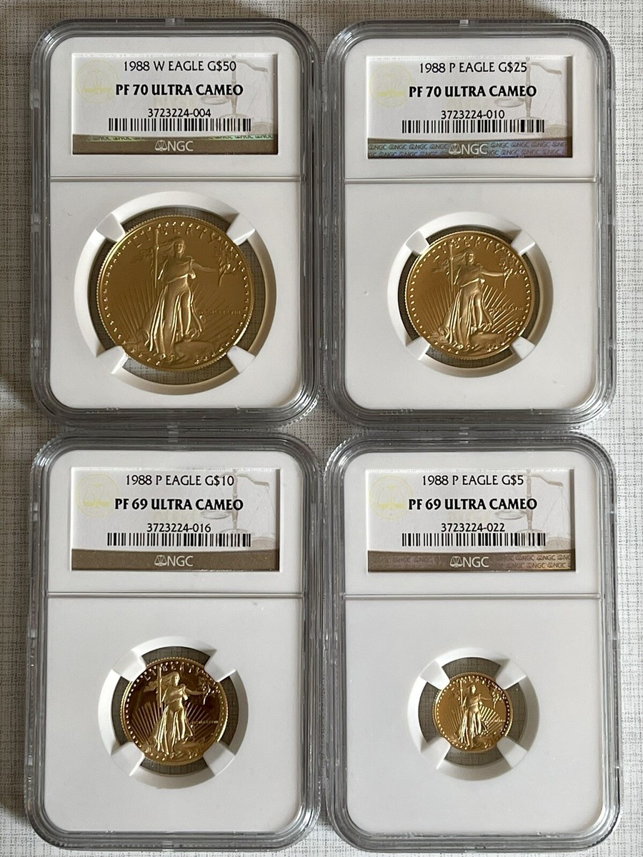 USA 1988 Eagle 4pc Gold NGC PF69-70 ULTRA CAMEO Set SKU#6390 | eBay