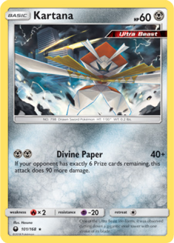 1x Kartana 101/168 RARE Celestial Storm Pokemon TCG Card NM
