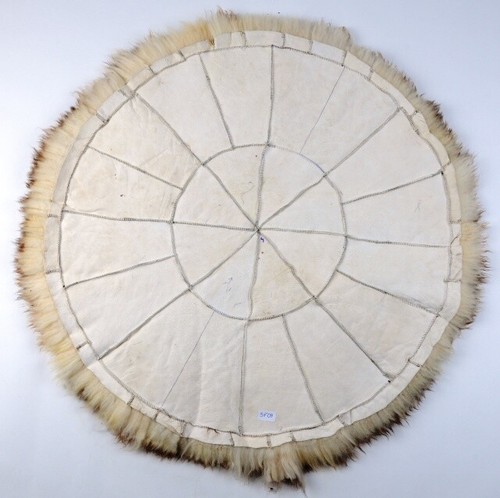 XXL Merino piel de cordero piel de oveja alfombra círculo blanco SF26 - Imagen 2 de 2