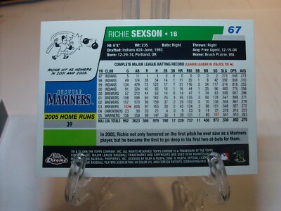 2006 Topps Chrome Baseball Card #67 Richie Sexson (90127) | eBay