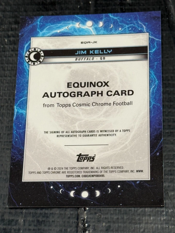 2024 Topps Chrome Cosmic Equinox Auto Jim Kelly 1/5 (1:10,764) - On Card Auto - Image 2 of 2