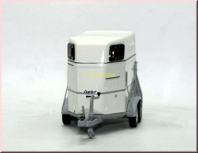 Miniature Minichamps 1/43 - Remorque à Chevaux Boeckmann 2006 Grise - 400905120 - Neuve