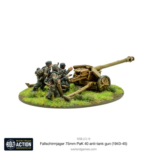 Bolt Action - Fallschirmjager 75mm PaK 40 anti-tank gun (1943-45) - Warlord Game - Picture 3 of 4