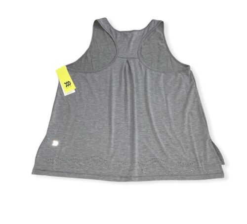 Women's Laser Cut Tank Top - All in Motion - Heather Grey - XL - S710 - Picture 2 of 3