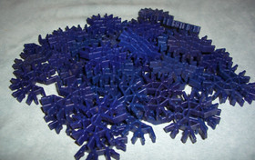 50 K'nex DARK BLUE 7 Position 3D Connectors ~ STANDARD PARTS LOT KNEX