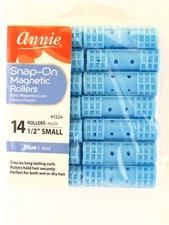 ANNIE 1/2" SMALL SNAP ON MAGNETIC HAIR ROLLERS - 14 PCS. (1224)
