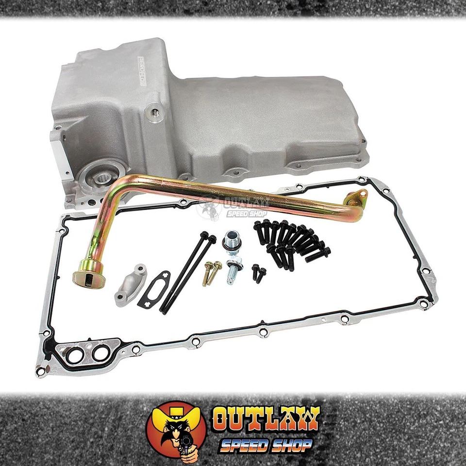 AEROFLOW CAST ALUM CONVERSION REAR SUMP 5.85L OIL PAN FITS GM LS - AF82-2301