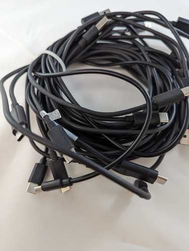 LOT OF 10 USB 2.0 to USB C Cables | 3ft - Fast Charge BLACK /WHITE - OEM - USED - Photo 14 sur 20