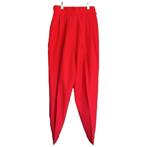 KANSAI YAMAMOTO Vintage 80s Red Pants New Wave Ribcage Baggy Designer Size 25 - Picture 6 of 15