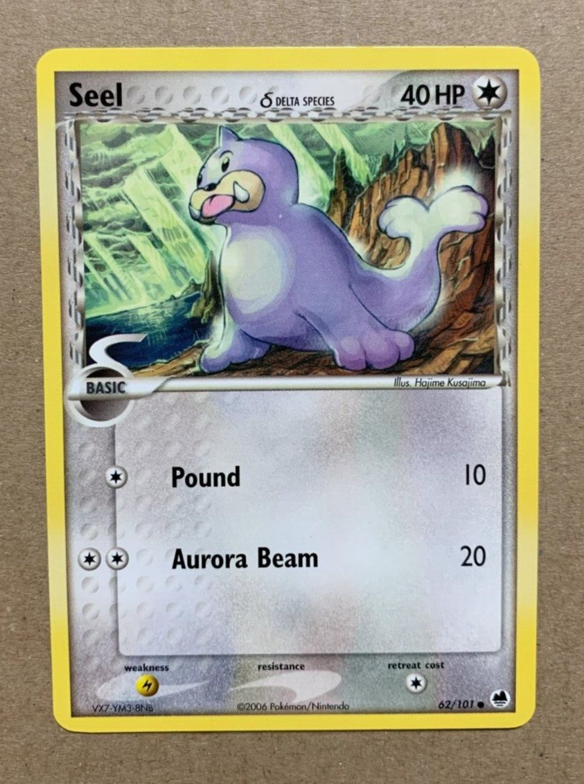 Seel 62/101 EX Dragon Frontiers - Common Pokemon Card - NM/Mint