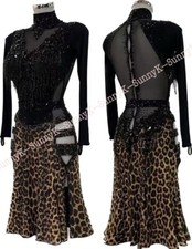 jz Handmade Women Samba Ballroom Swing Salsa Rumba Latin Dance Dress RHYTHM