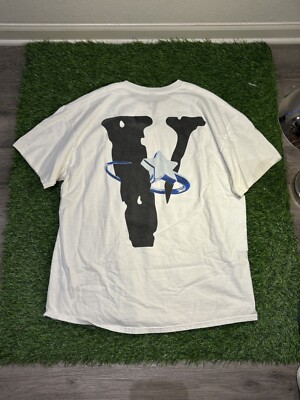 Vlone x Pop Smoke White T-shirt Men's Size XL Graphic Tee