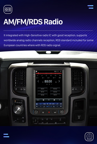 10.4" Android 13 Car Radio forTesla Style for Dodge Ram 1500 2500 3500 2013-2018 - Picture 4 of 11