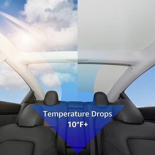 For Tesla Model 3 2026-2024 Sunroof Glass Roof Sunshade UV/Heat Protection Cover - Picture 2 of 12