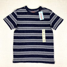 Cat  Jack Boys Striped Short Sleeve Tee Shirt Extra Soft Size S 6/7 - New