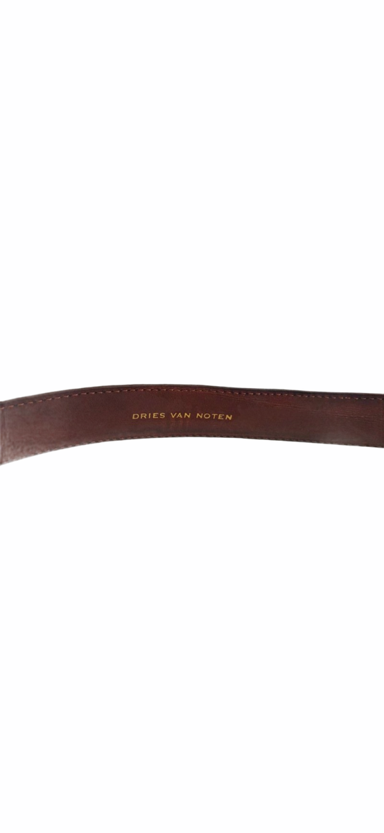Dries Van Noten Brown Leather Belt Size 90 - Made in Italy  display picture 3
