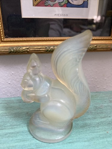 Sabino - French Opalescent Blue Glass Squirrel Marked France Pristine Condition - Picture 3 of 11