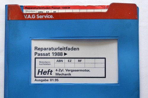 VW Passat 35i (B3), 1.6 l-Vergasermotor MKB ABN, EZ, RF, Reparaturleitfaden