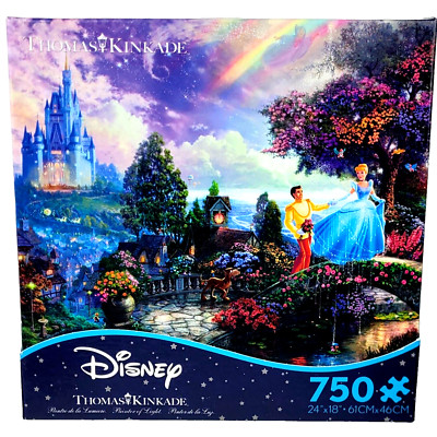 Disney Cinderella Puzzle Thomas Kinkade Castle Prince Ceaco 750 Piece Jigsaw NEW