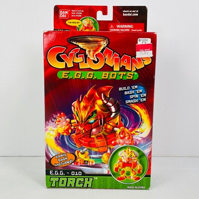 Cyclonians E.G.G. BOTS Torch 010 Action Figure Bandai 2002 NEW Sealed