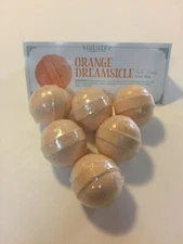 Perfectly Posh - 6 pc Fizi Bath Bomb Set - Orange Dreamsicle 1.5 Oz ea 