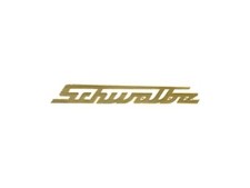 Schriftzug "Schwalbe" für Knieblech, Alu goldfarben - Simson KR51 Schwalbe