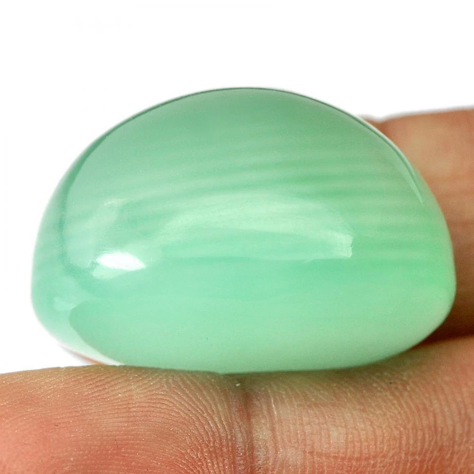 Green Calcite 93.56 Ct. Oval Cabochon 27 x 25 Mm. Natural Gemstone Unheated - Image 4 of 4