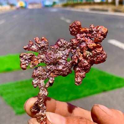 47G Rare!! iridescent Native Copper crystal mineral specimen