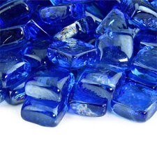 Bermuda Blue - Fire Glass Cubes for Indoor and Outdoor Fire Pits or Fireplaces