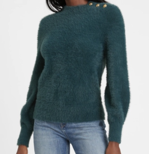teal mock turtleneck