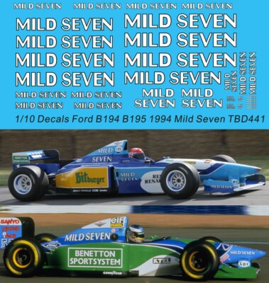 Carrosserie RC 1/8 SG F1 Benetton - Vintage - Neuve De Stock - Avec Sticker