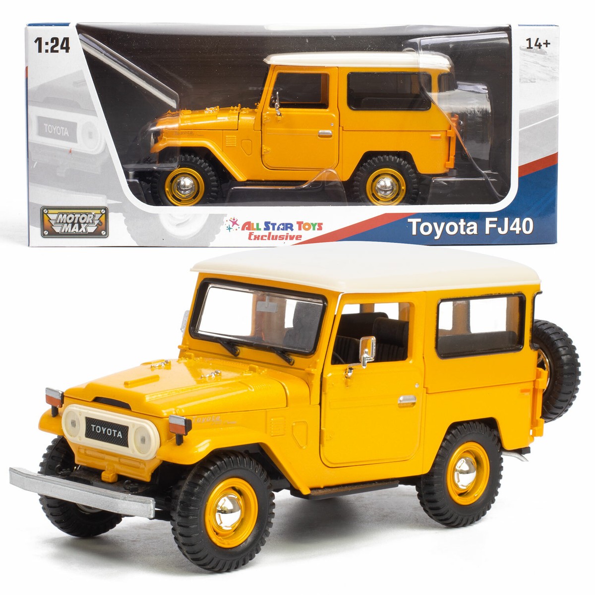 MOTORMAX MTM79323MBK TOYOTA FJ40 1974 HARD TOP MATT BLACK 1:24 Modellino - Foto 5
