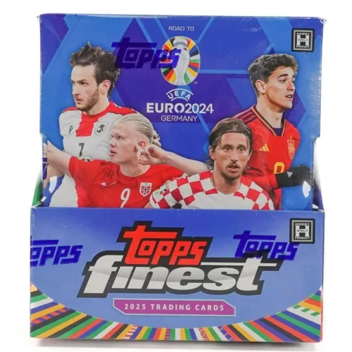 2023/24 TOPPS FINEST ROAD TO UEFA EURO SOCCER HOBBY MASTER BOX FACTORY SEALED