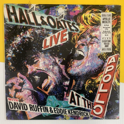 HALL & OATES Live AT The Apollo 1984 LP +Hype Sticker *STILL
