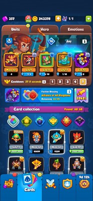 Top Rush Royale Account - über 3200% crit vor Update (skills neu verteilbar)