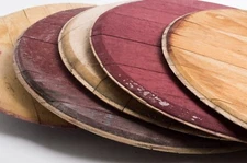 Wine Barrel Head with NO Cooperage Stamp, Raw, Used in Production for 3-5 years