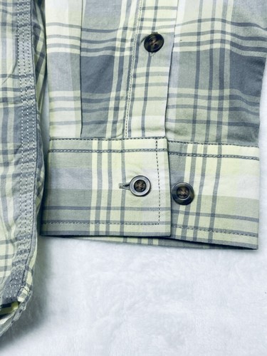 Carhartt LS Shirt Mens M Yellow Black Plaid Button Up Relaxed Fit Rugged Flex - Picture 9 of 18