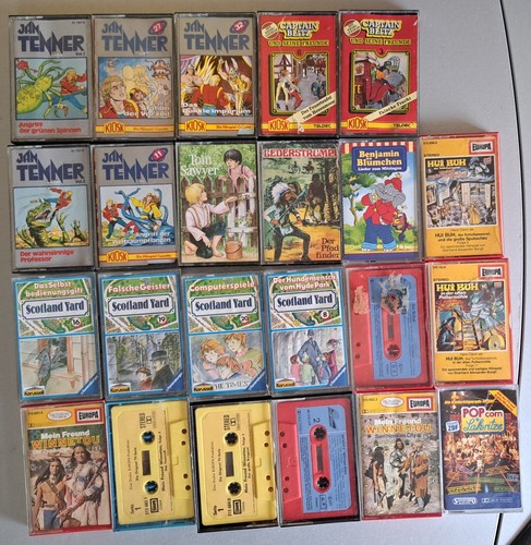 23x Hörspiel-Cassetten Scotland Yard, Winnetou, Jan Temmer, Hui Buh Kassetten