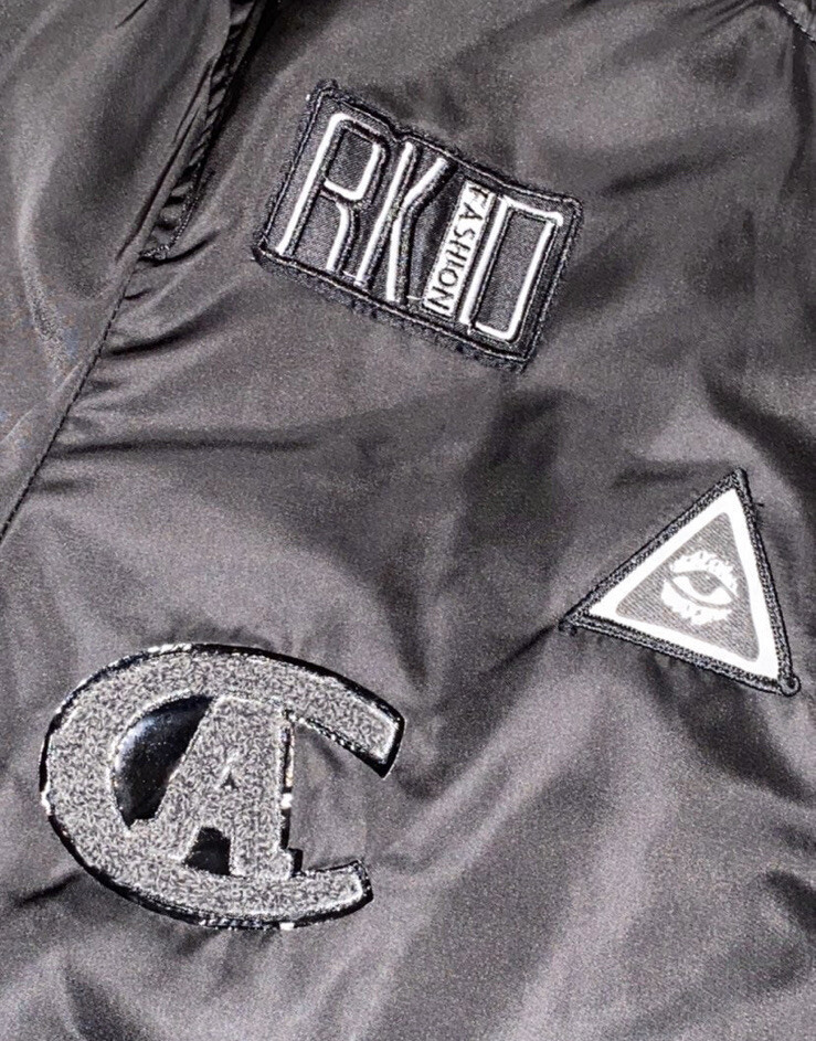 Y. TWO Basic Bomber Jacket, Large, Black, NASA, P… - image 5