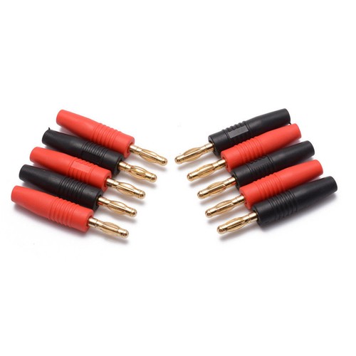 10X 4mm Wire Cord Solder Type Male Banana Plug Jack Connector Gold Plated - Picture 3 of 4