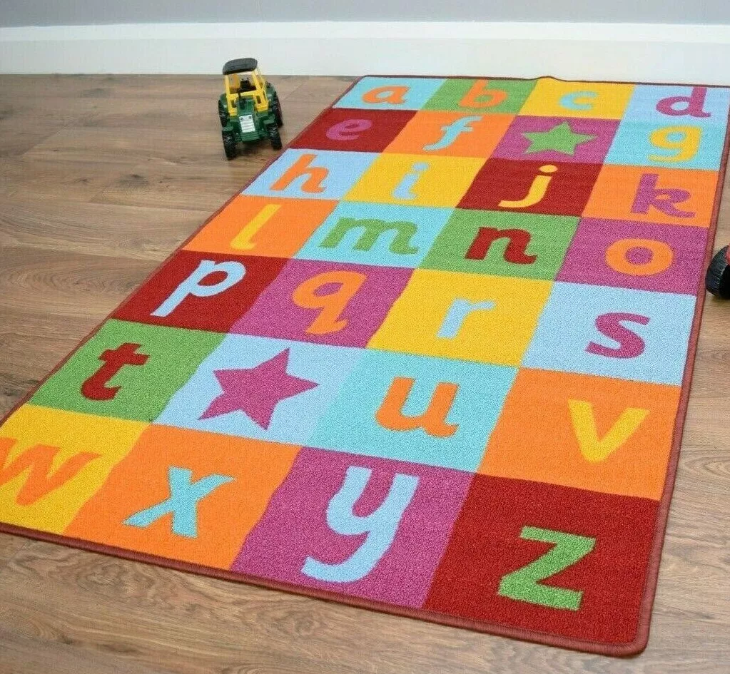 Kids Playmat Educational ABC Alphabet Rug Carpet Playroom Kids Room