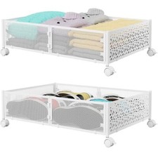 Under Bed Storage, Under the Bed Storage Containers 2 Pack 15.7 23.6" White