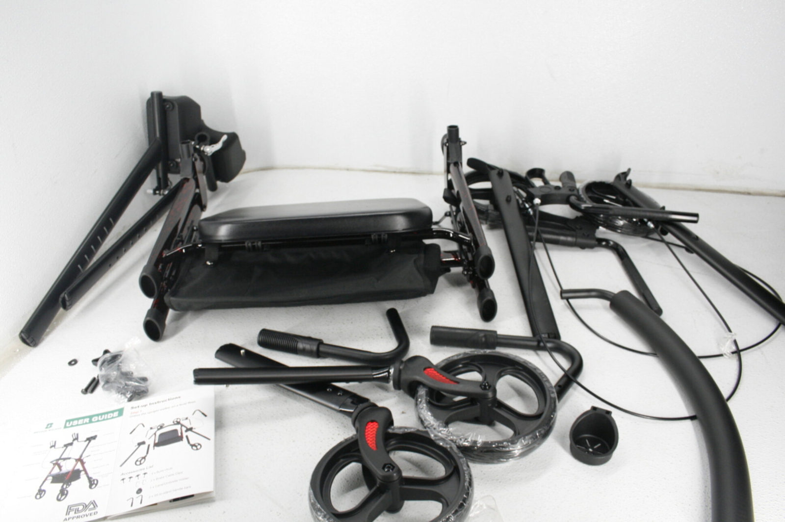 SEE NOTES Beyour Walker HFK9219B Upright Walker w Padded Seat Flame