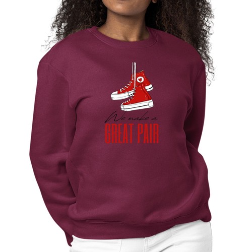 Womens Graphic Sweatshirt Say it Soul - we Make a Great Pair - Picture 35 of 70