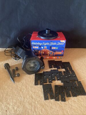 Light Slide Show Christmas (6) & Halloween (6) LED Light Projector 12 slides