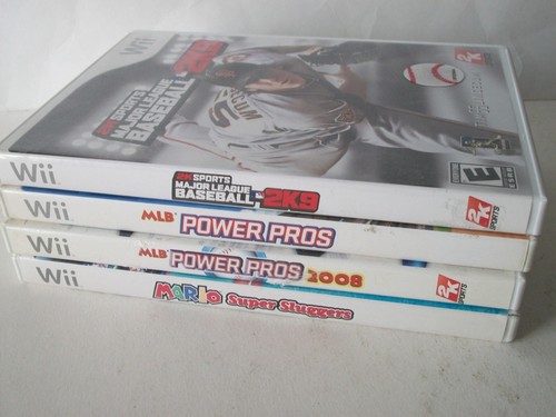 Nintendo Wii Baseball Games Lot Mario Sluggers MLB Power Pros 2K9 Sports Super - Picture 3 of 20
