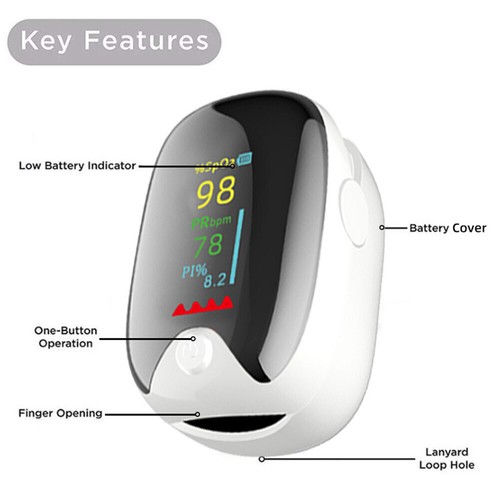 Blood Oxygen SpO2 Monitor Non Invasive Blood Sugar Machine for Home Travel Use - Picture 10 of 18